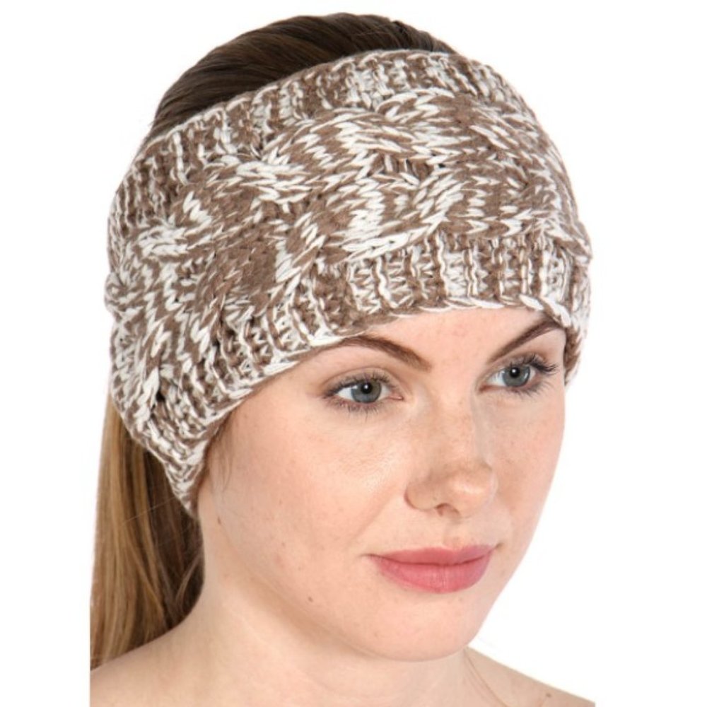 Multicolor Cable Knit Headband
